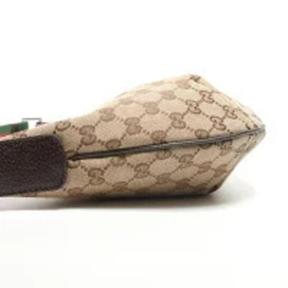 Gucci GG Canvas Half Moon Shoulder Bag Brown - Picture 5 of 13